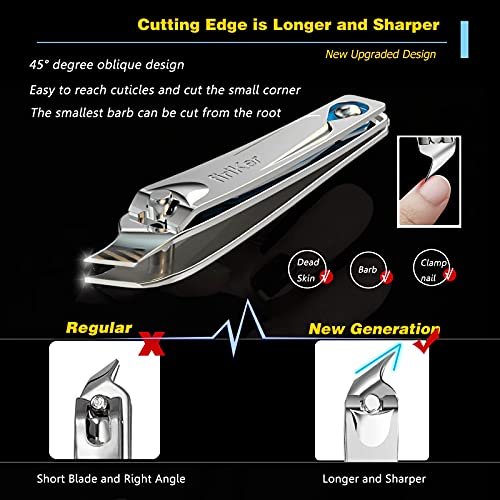 Amazon.com : Nail Clipper Set for Fingernail & Toenail Clippers, DRMODE Nail  Clippers for Men Seniors with 360 Degree Rotary Head, Sharp Stainless Steel  Long Handled Toe Nail Clippers with Nail File