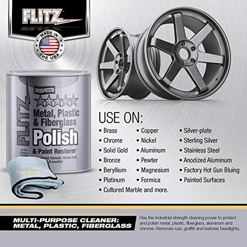 Flitz Paste Metal Polish, Fiberglass & Paint Restorer (2 lb. can)