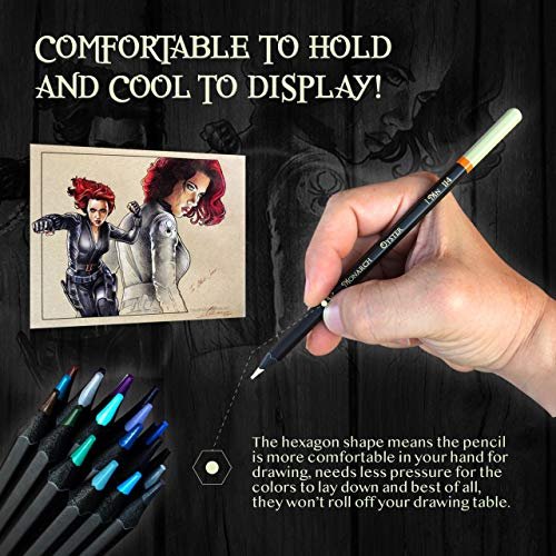 2 Pack, Black Widow Colored Pencils for Adults, the Best Color Pencil Set  for Ad