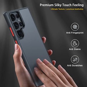 ZIULQIK Case for Samsung Galaxy S23 Ultra: Military Shockproof Protection Cover, Translucent Matte Slim Cases for Galaxy S23Ultra 5G