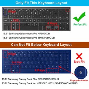 CaseBuy Keyboard Cover for Samsung Galaxy Book Pro 360 2-in-1 15.6 NP950QDB NP950XDB / Samsung Galaxy Book 2 Pro 15.6