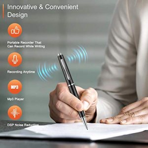 32GB Digital Voice Recorder -Voice Activated Recorder for LecturesMeetings Classes,Audio Recording Device Audio Recorder Portable USB MP3 Playb