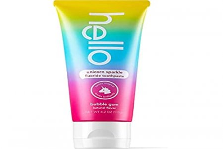 HELLO Bubblegum Unicorn Sparkle Toothpaste for Kids, 4.2 OZ