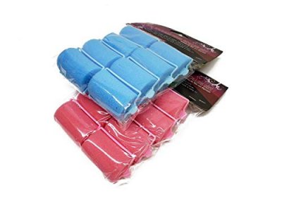 16 Piece Color Foam Sponge Hair Rollers - 1.4 Diameter x 2.5 Length