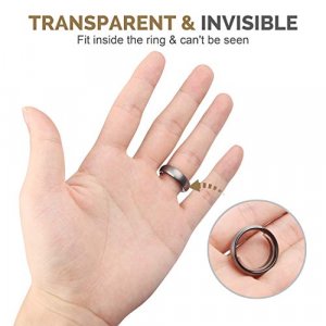 Feramox Ring Size Adjuster for Loose Rings 48 PCS Invisible Transparent Ring Sizer Adjuster Fit Wide Rings