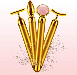 4-in-1 Face Massager Roller 24k Golden Face Roller, Arm Eye Nose Massage for Face Facial Massager Skin Care Tools