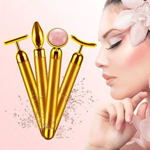 4-in-1 Face Massager Roller 24k Golden Face Roller, Arm Eye Nose Massage for Face Facial Massager Skin Care Tools