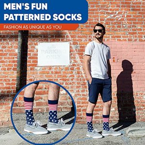 NKPT Fun Socks for Men | Mens Funny Socks, Novelty Socks, Funky Socks Men, Crazy Socks for Men, Bacon and Eggs