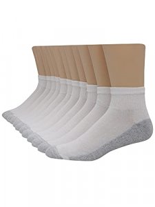 Hanes Men`s Ankle Socks, 186V12,12-Pack, 10-13, White (Shoe Size 6-12)