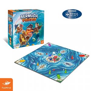 FoxMind Games: Bermuda Pirates Magnetic Board Game For Kids, Captivating Pirate Adventure for Family and Friends, 2 to 4 Players, For Ages 6 and Up