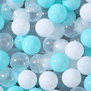 STARBOLO Ball Pit Balls Pack of 100 - BPA&Phthalate Free Non-Toxic Crush Proof Play Pit Soft Plastic Ball for 1 2 3 4 5Years Old Toddlers Baby Kids B