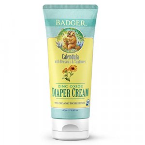 Badger - Zinc Oxide Diaper Cream, Calendula with Beeswax & Sunflower, Diaper Rash Cream, Organic Diaper Cream, 2.9 fl oz Tube