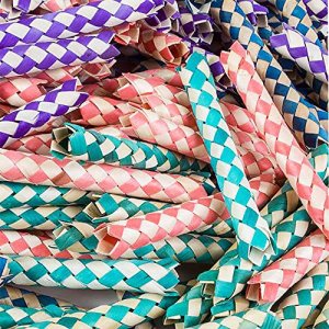 The Dreidel Company Classic Finger Traps, Chinese Bamboo Toys, Assorted Colors, 5