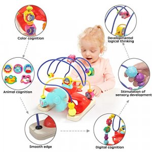 TOP BRIGHT Bead Maze Toys for 1 Year Old Boy Gifts - Educational Bead Maze for Toddlers Boy One Year Old Airplane Toys