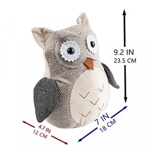 Marwood Cute Door Stopper Decorative Door Stops for Home and Office, Owl Weighted Interior Doorstop Fabric Stuffed Animal Door Stopper Floor Decorati