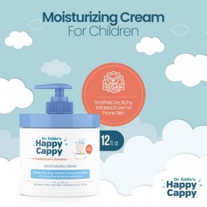 Happy Cappy Dr. Eddie's Moisturizing Cream For Children, Soothes Dry, Itchy, Irritated, Eczema Prone Skin, Dermatologist Tested, No Fragrance, No Dye