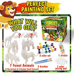 FUNZBO Kids Crafts and Arts Set Painting Kit - Animal Toys Art and Craft Supplies Party Favors for Boys Girls Age 4 5 6 7 Years Old Kid Creativity DI