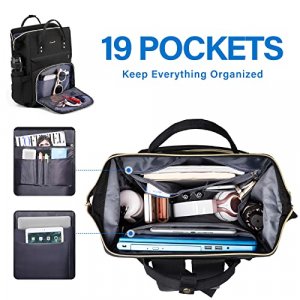 LOVEVOOK Laptop Backpack Women Teacher Backpack Nurse Bags, 15.6 Inch Womens Work Backpack Purse Waterproof Anti-theft Travel Back Pack with USB Char