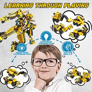 Innorock Robot STEM Building Toys - Educational Robots Trucks Projects Activities Blocks Cool Toy Game for 6 7 8 9 10 11 12 Year Old Boys Girls Gift 