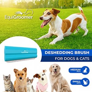EquiGroomer Deshedding Brush for Dogs and Cats | Undercoat Deshedding Tool for Large and Small Pets | Comb Removes Loose Dirt, Hair and Fur | Perfect