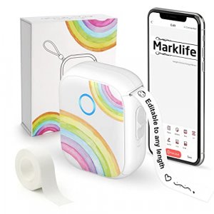 MARKLIFE Label Maker-Portable Sticker Labelmaker Machine with Tape P12 Labeler Printer with Different Fonts for Labeling for Organization Lable