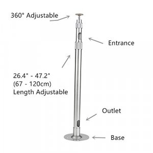 Ivosmart B120 Universal Projector Ceiling Mount Bracket 26.4IN-47.2IN Adjustable Extension Up to 44 lbs(Silver)