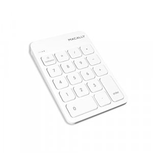 Macally Bluetooth Number Pad for Laptop, Apple, Mac, iMac, MacBook Pro/Air, Ipad, Windows PC, Tablet, or Desktop Computer - Rechargeable 18 Key Wirel