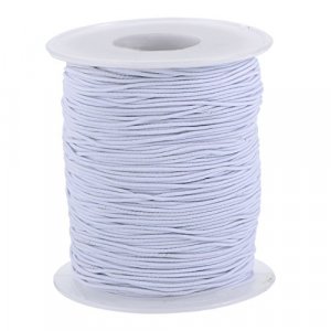 Outus Elastic Cord Stretch Thread Beading Cord Fabric Crafting String, 0.8 mm, White (100 Meters)