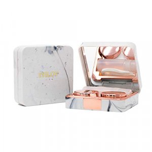 EYELOV Contact Lens Travel Case, Cute Marble Mini Contact Lens Travel Kit Holder Container Includes Contact Lens Remover Tool with Bottle and Tweezer
