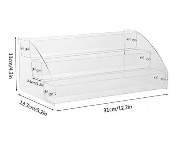 Clear Nail Polish Display Holder 2PCS 3 Layers, Yebeauty Acrylic Organizer Storage Tray Rack Stand Holder for Cosmetic Eyeglasses Lash Display