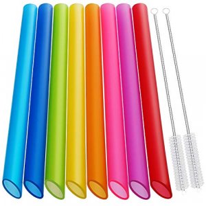 Reusable Smoothie Straw, 0.47'' Extra Wide Stainless Steel Straw