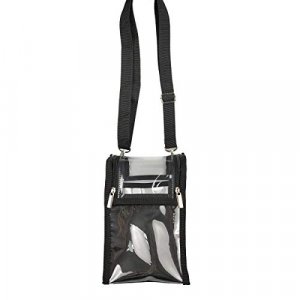 Jula Vance Transparent PVC Makeup Brush Buddy Make Up Brush Holder Clear Makeup Brush Makeup Tool Organizer Bag Makeup Brush Bag with Shoulder Strap