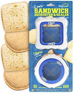 2 PK Sandwich Cutter, Sealer and Decruster for Kids - Make Round and Square DIY Pocket Sandwiches - Non Toxic, BPA Free, Food Grade Mold - Durable, P