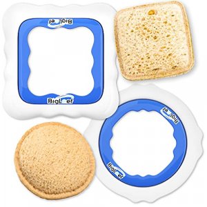 2 PK Sandwich Cutter, Sealer and Decruster for Kids - Make Round and Square DIY Pocket Sandwiches - Non Toxic, BPA Free, Food Grade Mold - Durable, P