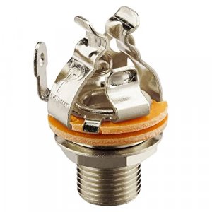 Pure Tone Multi-Contact 1/4 inch Mono Output Jack | Nickel | Dual Tension Grounds & Dual Positive Tips for Optimal Signal, Tone & Lowest Possible Noi