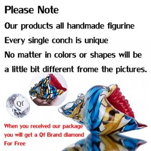 Glass Conch Sea Shell Home Decorations Hand Blown Glass Animal Figurines or Sculpture Collectible Figurines