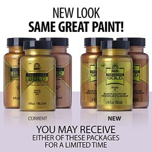 FolkArt Gold Treasure Brilliant Metallic Paint, 4 oz