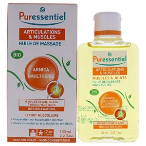 Puressentiel Muscles and Joints Relaxing Arnica and Massage Oil 100 Natural Origin Vegan Made in France, wintergreen, 3.5 Ounce (4897317)