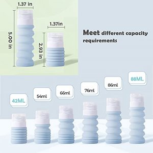 INNERNEED Collapsible Travel Size Bottles Portable Refillable Containers for Toiletries Shampoo Lotion Soap, Leak-Proof and TSA Approved, Ideal for T
