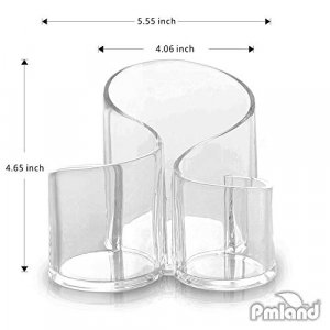 Large Wavy Acrylic Makeup Brush and Cosmetic Holder