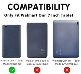 LTROP Onn 7 Inch Tablet Case, Surf Onn 7 Tablet Case, Shockproof Handle Stand Child Proof Case for Walmart Onn 7