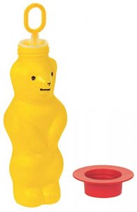 PUSTEFIX Bubble Bear 6 oz Bubble Blowing Squeeze to Blow Toy for Kids (Assorted Colors)