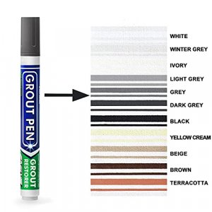 Grout Pen White Tile Paint Marker: Waterproof Grout Paint, Tile Grout  Colorant and Sealer Pen - White, Wide 15mm Tip (20mL)