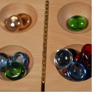 WE Games Replacement Glass Mancala Stones in Assorted Colors