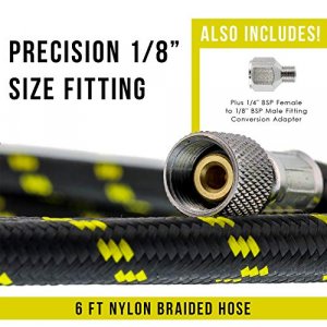 Master Airbrush Premium 6 Foot Nylon Braided Airbrush Hose with 1/8