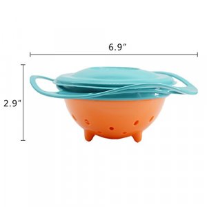 Magic Gyro Bowl 360 Degree Rotate Spill-Proof Bowls with Lid Plastic Creative Dishes Practice Feeding Bowls