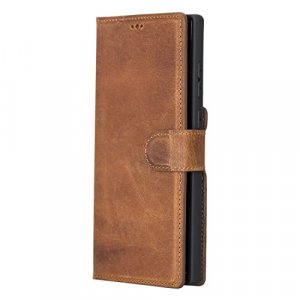 Bayelon Samsung Galaxy S22 Ultra Case, Full Grain Leather Phone Wallet, Detachable Phone Case Wallet, Magnetic Flip Phone Cover, Samsung Galaxy S22 U