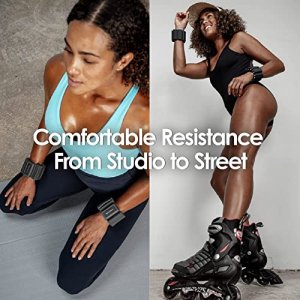 Tone-y-Bands Adjustable 1 LB Wrist Weights Set of 2 Wrist Weights Removable Weighted Pegs Wearable Weights Perfect for Zumba, Dance, Pilates, Walking