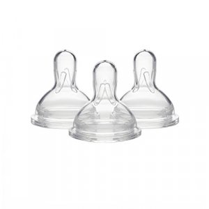Medela Medium Flow Nipples with Wide Base, 3 Pack, Baby Age 4-12 Months, Compatible with All Medela Breast Milk Bottles, Made Without BPA