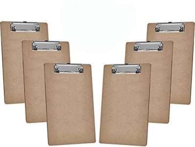 Acrimet Clipboard Memo Size A5 (9 1/8 x 6 3/8) Low Profile Clip (Hardboard) (6 Pack)